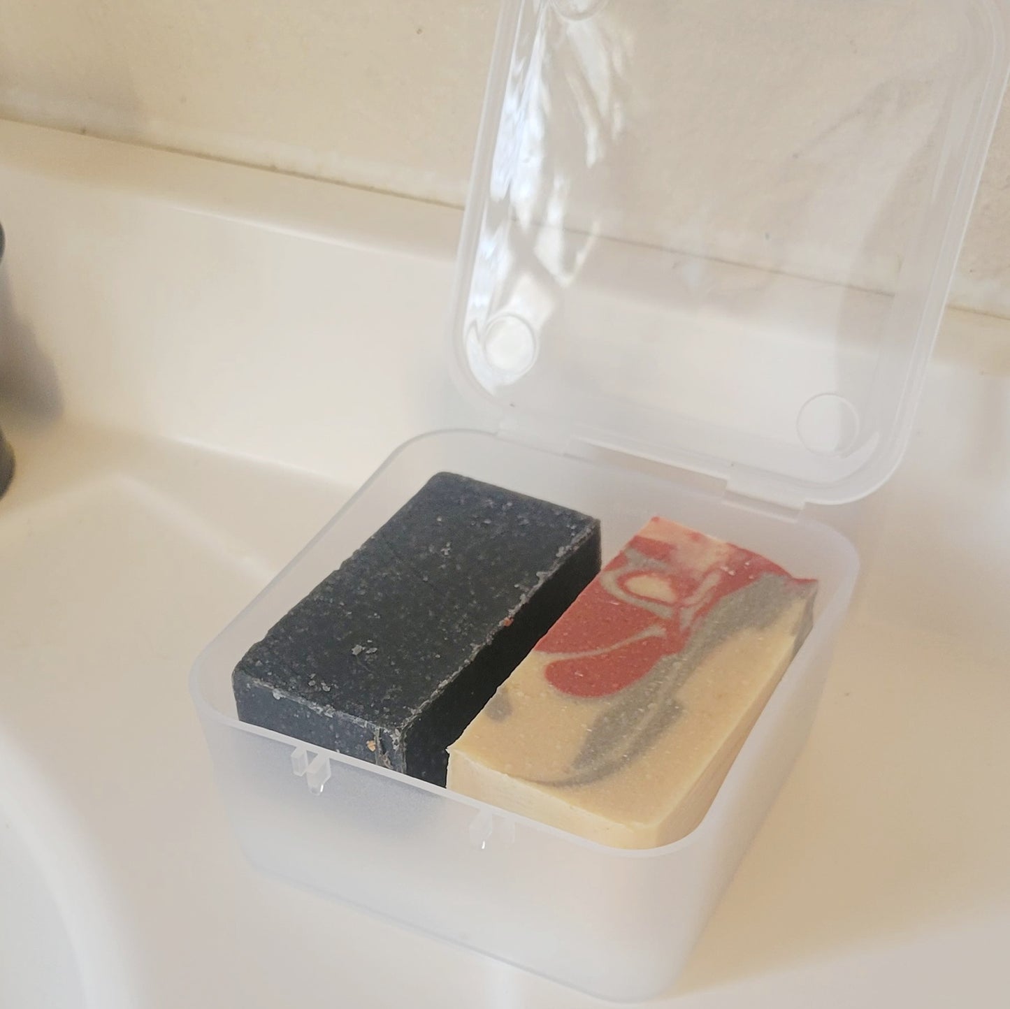 Travel Soap Container | Goat Milk Soap Tray | Travel | To-Go | Travel Shampoo | Travel Goat Milk Soap Container | Travel Soap Dish | Soap Box Case with Bar Soap | Portable Soap Rest