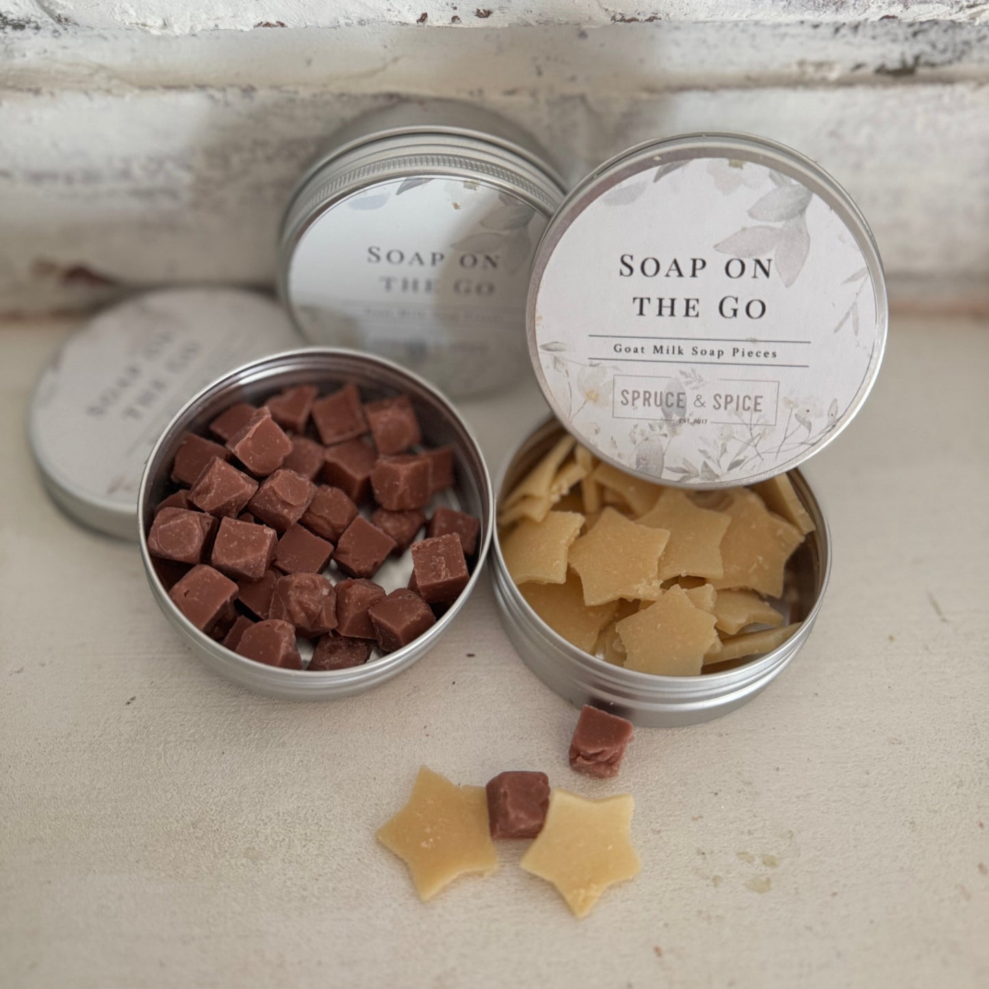 Soap on the Go | Cold Process Soap | Goat Milk Soap | Goat Milk Bar | Sensitive Skin | Soap Top | Soap Scraps | Soap Pieces | Travel Size |