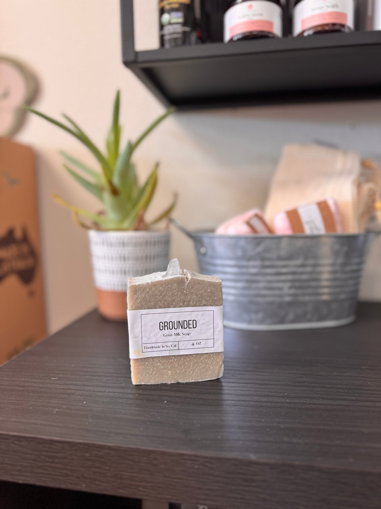 Grounded| Phthalate and Paraben Free | Endocrine Disruptor Free | Goat Milk Soap | Goat Milk Bar | Sensitive Skin | Soap Top | Artisan Soap | Handmade Soap | Bath and Body |