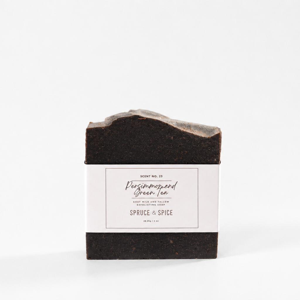 Persimmon and Green Tea Goat Milk and Tallow Deodorizing Bar | Japanese Inspired
