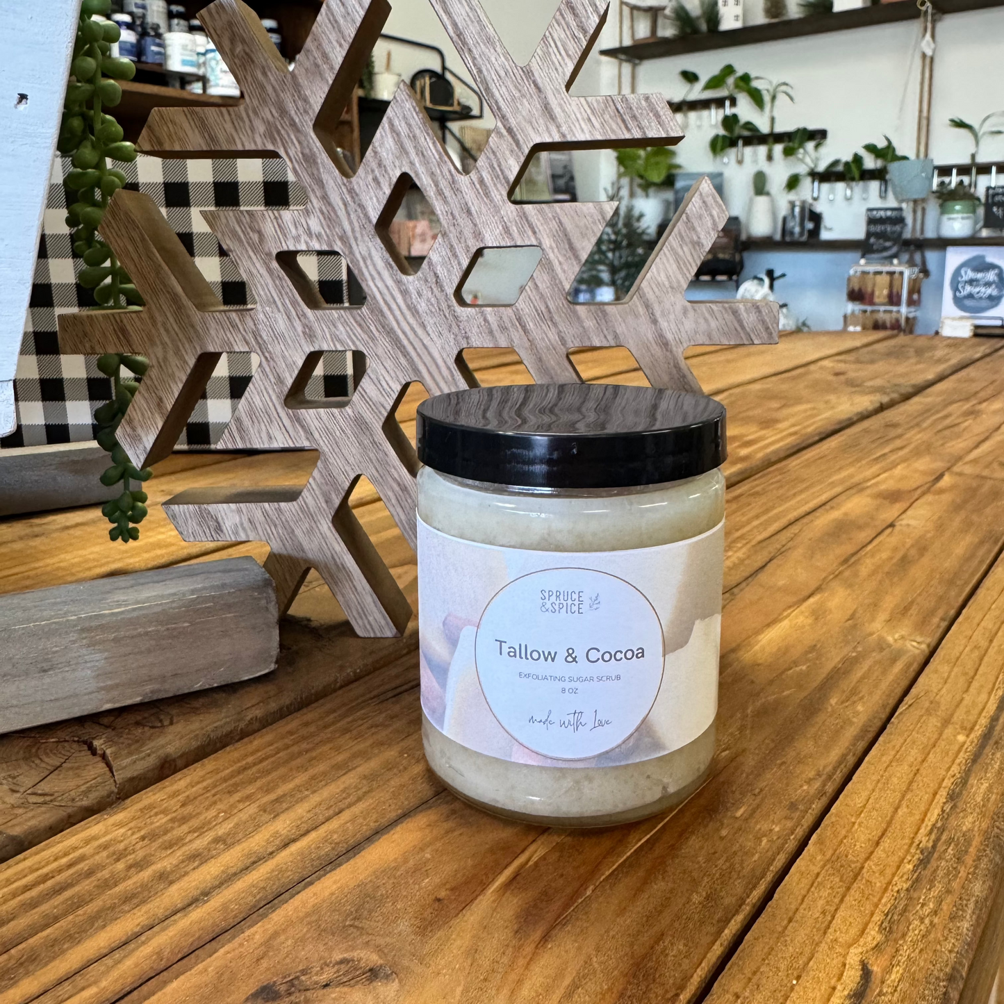 Tallow and Cocoa Butter Sugar Scrub | Tallow Scrub | Exfoliating Scrub | Luxury Scrub | Moisturizing | Smooth Skin