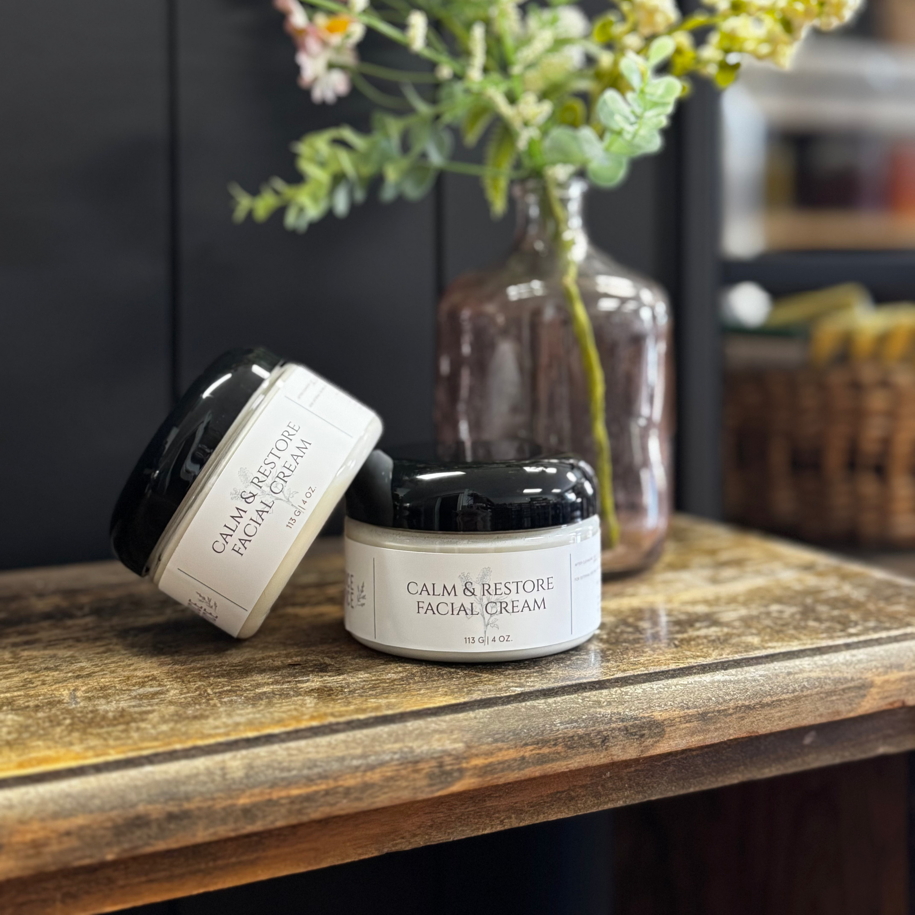 Calm and Restore Facial Cream | All Natural Moisturizer | Essential Oil Lotion |