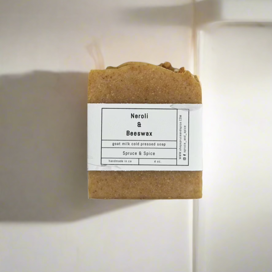 Neroli & Beeswax | Phthalate and Paraben Free | Endocrine Disruptor Free | Goat Milk Soap | Goat Milk Bar | Sensitive Skin | Soap Top | Artisan Soap | Handmade Soap | Bath and Body |