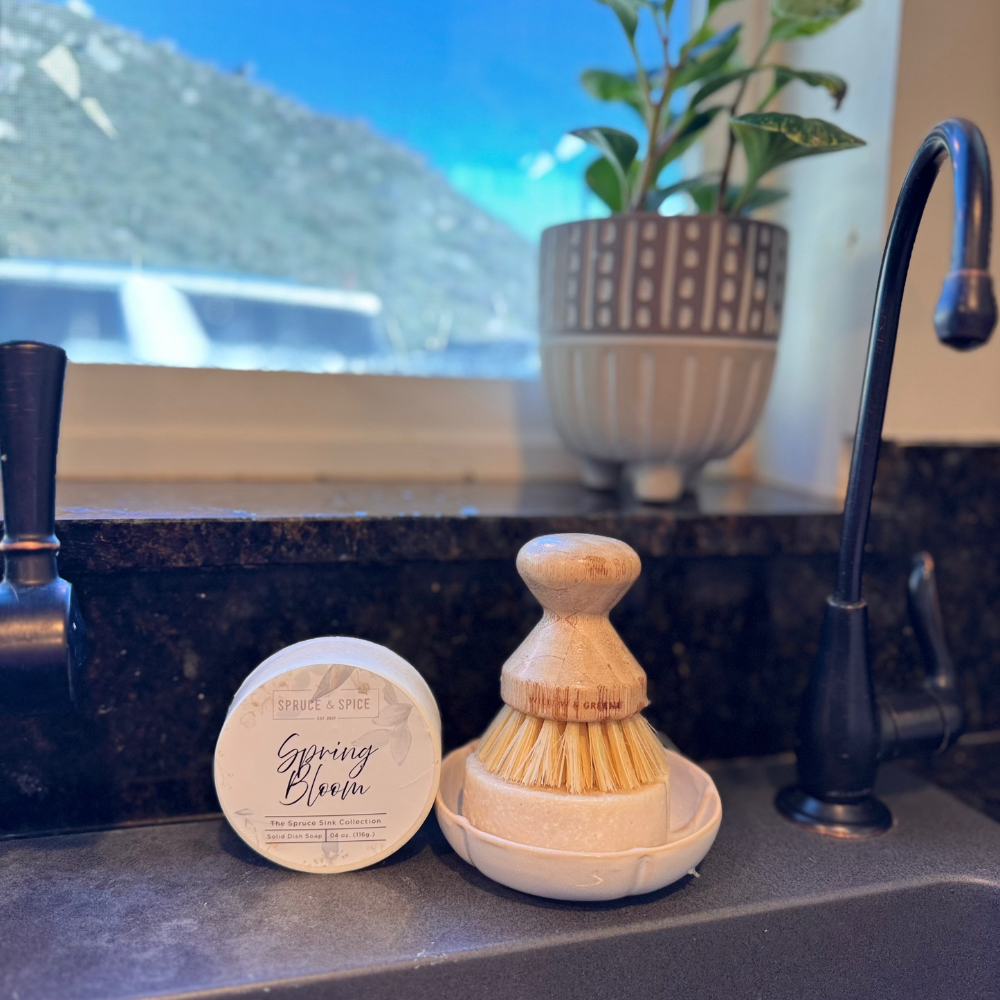Solid Dish Soap | Solid Dish Goat Milk Soap | The Spruce Sink Collection | Kitchen Sink | Clean Dish Soap | Non toxic Cleaning |