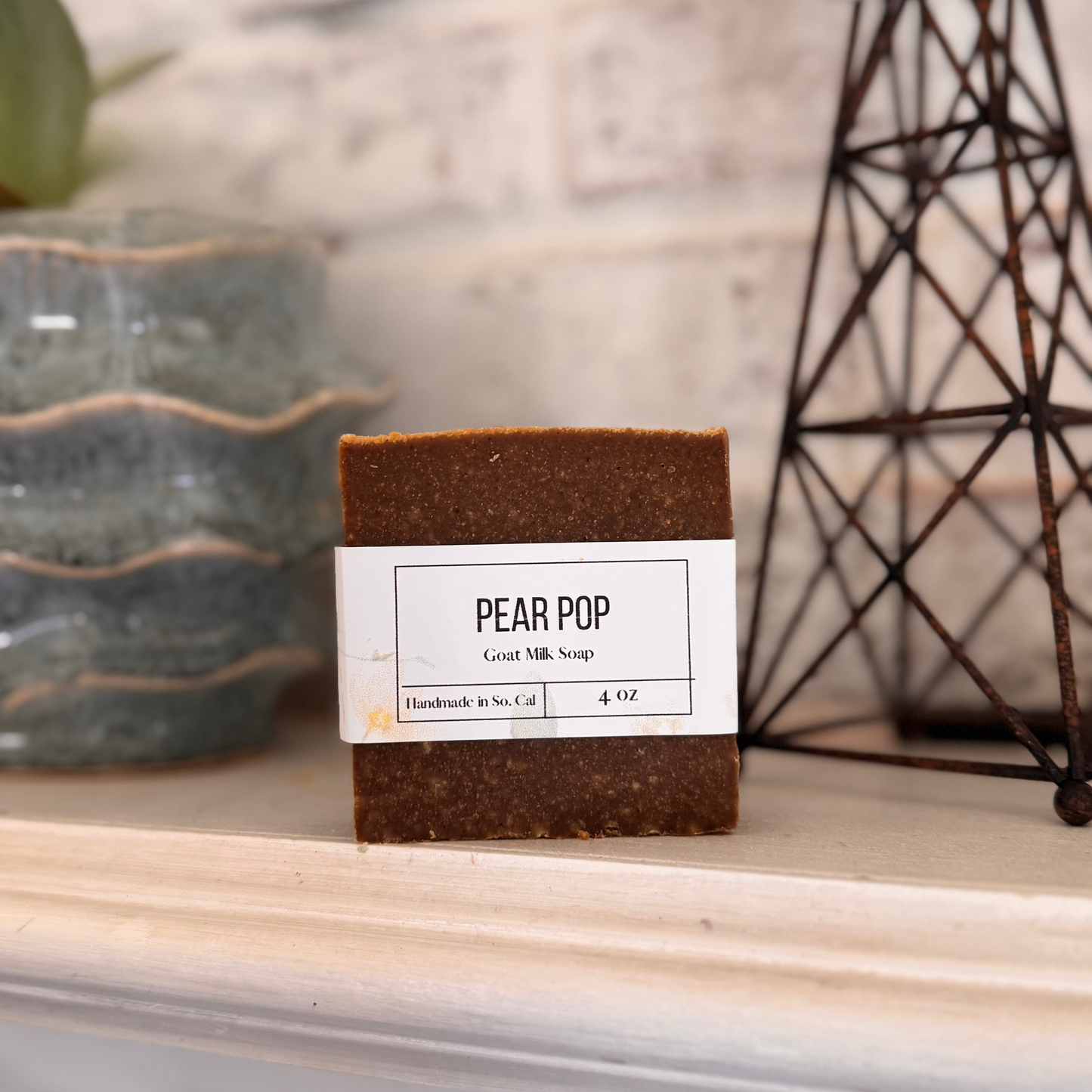 Pear Pop | Phthalate and Paraben Free | Endocrine Disruptor Free | Goat Milk Soap | Goat Milk Bar | Sensitive Skin | Soap Top | Artisan Soap | Handmade Soap | Bath and Body |