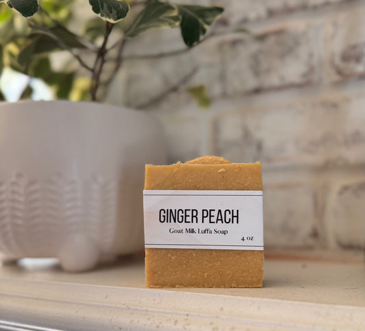 Ginger Peach | Phthalate and Paraben Free | Endocrine Disruptor Free | Goat Milk Soap | Goat Milk Bar | Sensitive Skin | Soap Top |  Artisan Soap | Handmade Soap |  Bath and Body |