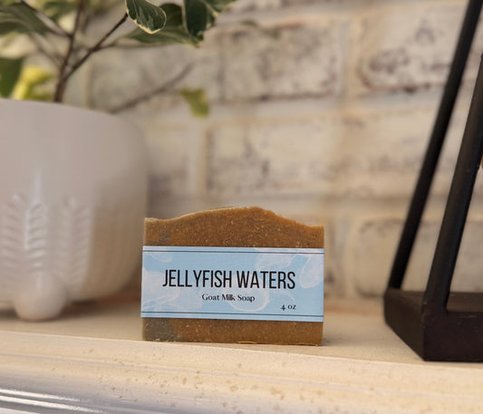 Jellyfish Waters| Phthalate and Paraben Free | Endocrine Disruptor Free | Goat Milk Soap | Goat Milk Bar | Sensitive Skin | Soap Top |  Artisan Soap | Handmade Soap |  Bath and Body |