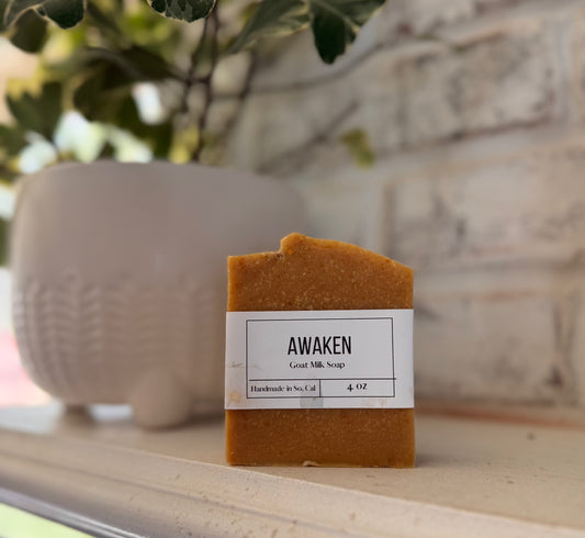 Awaken | Phthalate and Paraben Free | Endocrine Disruptor Free | Goat Milk Soap | Goat Milk Bar | Sensitive Skin | Soap Top |  Artisan Soap | Handmade Soap |  Bath and Body