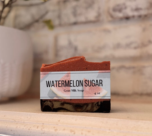 Watermelon Sugar | Phthalate and Paraben Free | Endocrine Disruptor Free | Goat Milk Soap | Goat Milk Bar | Sensitive Skin | Soap Top |  Artisan Soap | Handmade Soap |  Bath and Body |