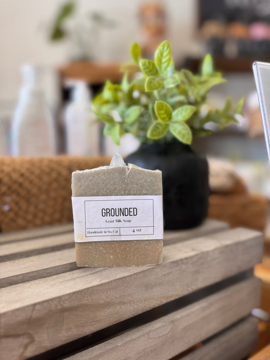 Grounded| Phthalate and Paraben Free | Endocrine Disruptor Free | Goat Milk Soap | Goat Milk Bar | Sensitive Skin | Soap Top |  Artisan Soap | Handmade Soap |  Bath and Body |