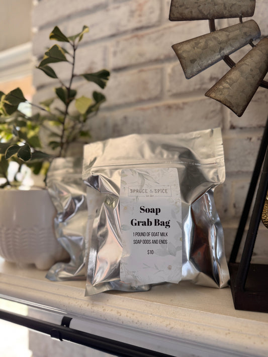 Odds & Ends | 1 Pound Soap Pouch | Soap ends | Soap Bars | Soap Pouch | Grab Bag | Soap Grab Bag