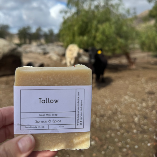 Tallow | Phthalate and Paraben Free | Endocrine Disruptor Free | Goat Milk Soap | Goat Milk Bar | Sensitive Skin | Soap Top |  Artisan Soap | Handmade Soap |  Bath and Body |