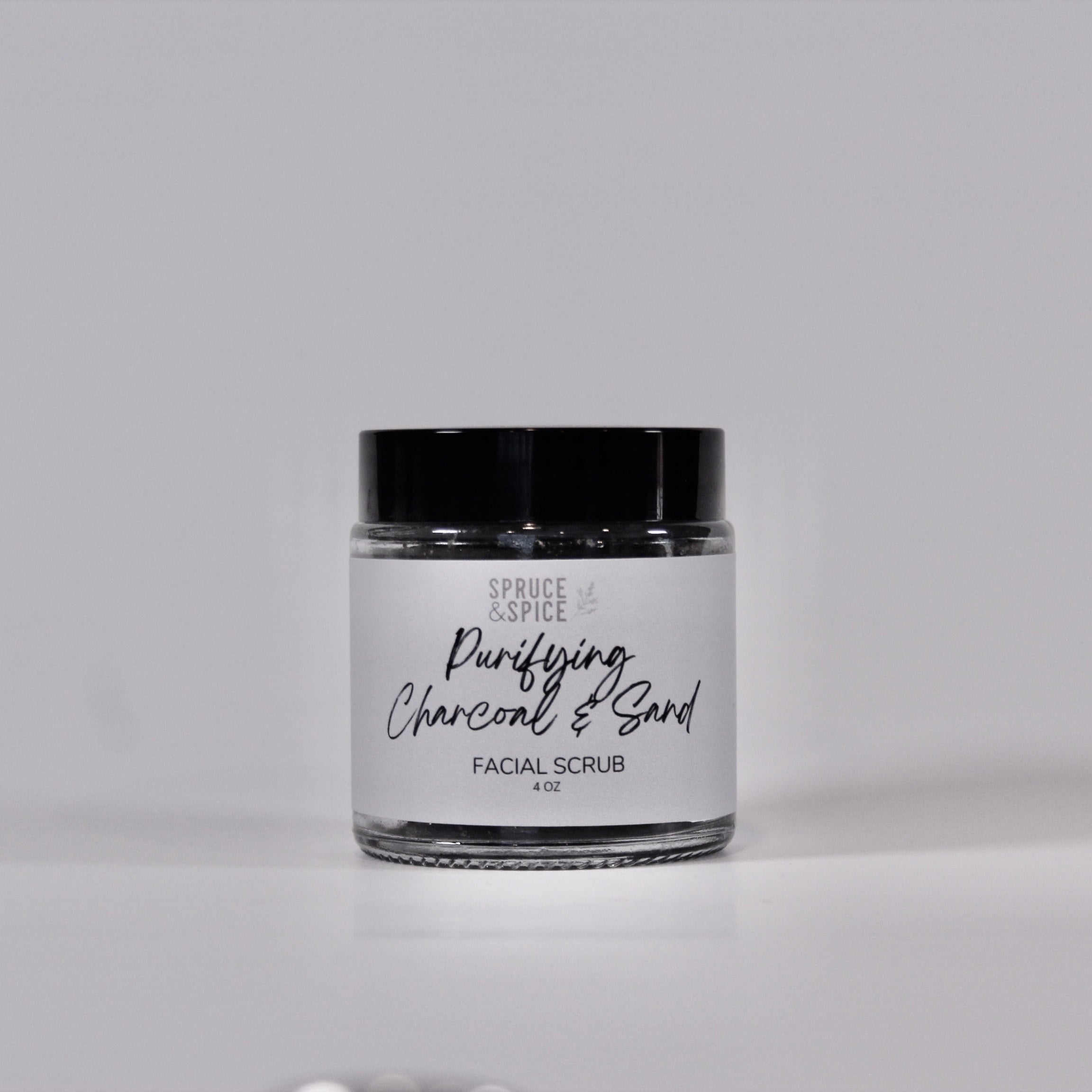 Purifying Charcoal &amp; Sand Facial Scrub | Activated Charcoal Scrub | Detoxifying Scrub |