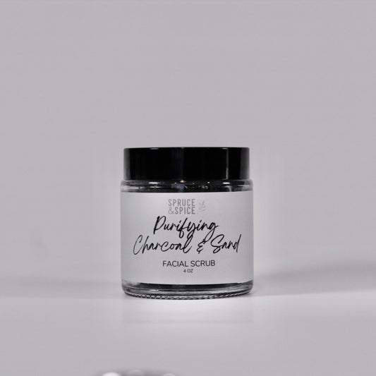 Purifying Charcoal & Sand Facial Scrub | Activated Charcoal Scrub | Detoxifying Scrub |