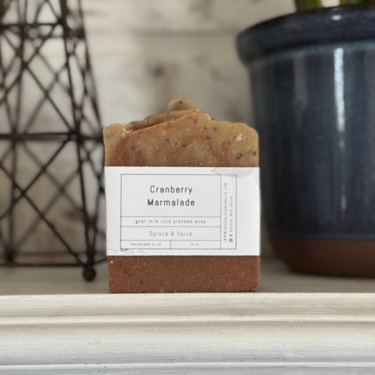 Cranberry Marmalade | Phthalate and Paraben Free | Endocrine Disruptor Free | Goat Milk Soap | Goat Milk Bar | Sensitive Skin | Soap Top |  Artisan Soap | Handmade Soap |  Bath and Body |