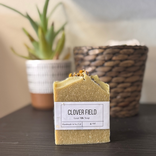 Clover Field | Phthalate and Paraben Free | Endocrine Disruptor Free | Goat Milk Soap | Goat Milk Bar | Sensitive Skin | Soap Top |  Artisan Soap | Handmade Soap |  Bath and Body |