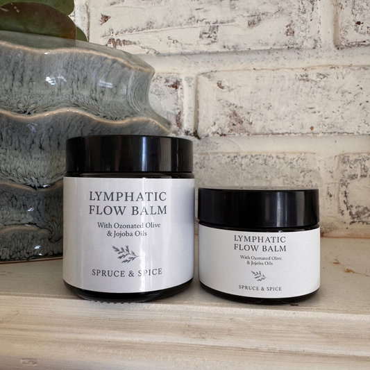 Lymphatic Flow Balm | Ozonated Flow Balm | Herbal Massage Balm for Detox Support | Detox Balm with Castor Oil & Ozonated Oils | Lymphatic Massage Balm – Non-Toxic Skincare for Detox and Flow