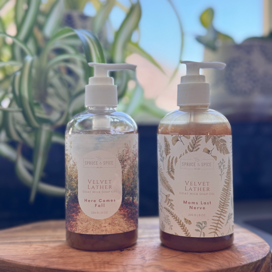 Velvet Lather Goat Milk Gel Soap | Shower Gel | Gel Soap | Gentle, Moisturizing Hand & Body Wash