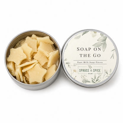 Soap on the Go | Cold Process Soap | Goat Milk Soap | Goat Milk Bar | Sensitive Skin | Soap Top | Soap Scraps | Soap Pieces | Travel Size |