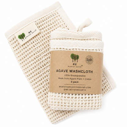 Natural Agave Washcloth 2-Pack | Exfoliating Cloth | Lathers Great