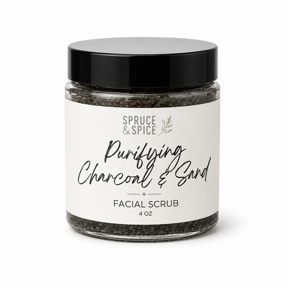 Purifying Charcoal &amp; Sand Facial Scrub | Activated Charcoal Scrub | Detoxifying Scrub |