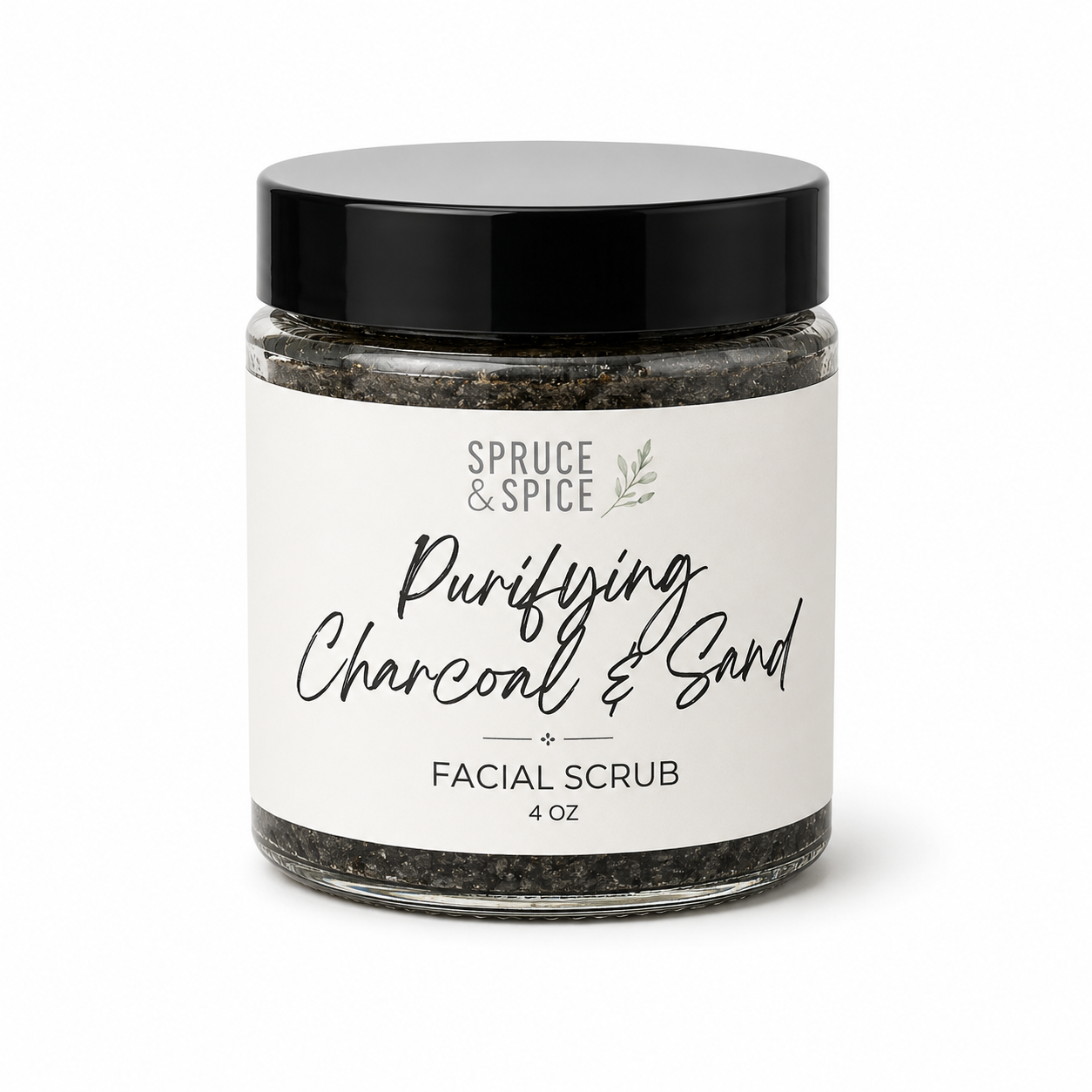 Purifying Charcoal &amp; Sand Facial Scrub | Activated Charcoal Scrub | Detoxifying Scrub |