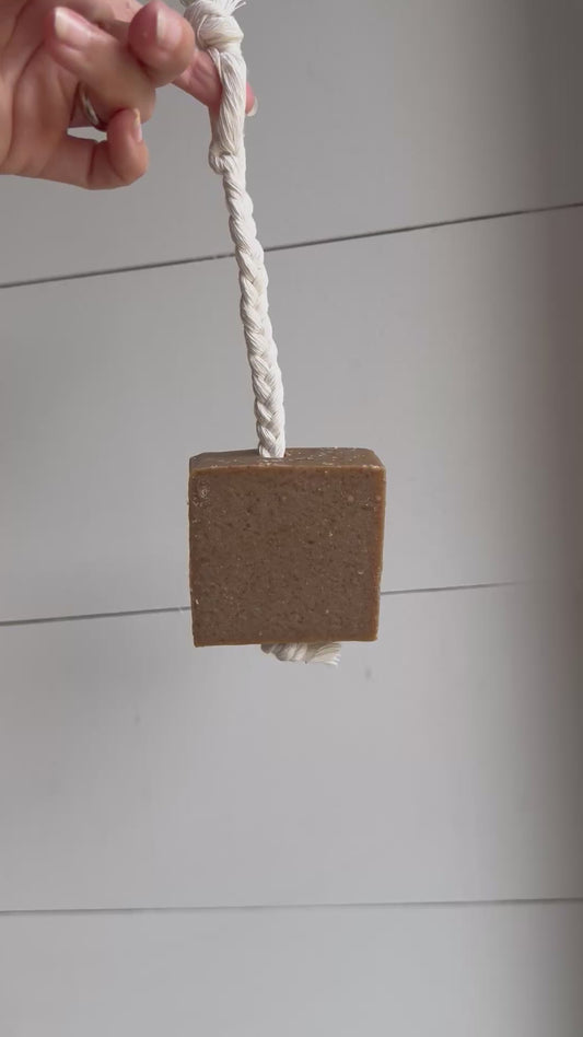 Butt Naked | Soap on a Rope| Phthalate and Paraben Free | Endocrine Disruptor Free | Goat Milk Soap | Goat Milk Bar | Sensitive Skin | Soap Top |  Artisan Soap | Handmade Soap |  Bath and Body |